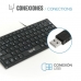 Tipkovnica iggual Teclado USB compacto TKL Slim TKL-USB negro Crna