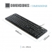 Tastatur iggual CK-BASIC-120T QWERTY USB Schwarz Spanisch Affe (1 Stücke)