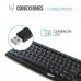 Toetsenbord iggual CK-BASIC-105T QWERTY USB Zwart Spaans Aap (1 Onderdelen)