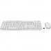 Tastatur mit Drahtloser Maus Logitech MK295 Weiß Französisch AZERTY