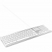 Billentyűzet Mobility Lab Fehér Ezüst színű Mac OS AZERTY