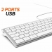 Tastatur Mobility Lab Hvid Sølvfarvet Mac OS AZERTY