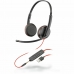 Headphones with Microphone Poly Blackwire C3225 Black Red