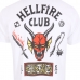 Lyhythihainen paita Stranger Things Helfire Club Valkoinen Unisex