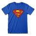Kortarmet T-skjorte Superman Logo Blå Unisex