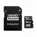 Micro SD Memory Card with Adaptor GoodRam M1AA-0640R12 Class 10 UHS-I 100 Mb/s