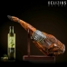 Set of Iberian Acorn-Fed Ham Shoulder, Olive Oil and Ham Holder Delizius Deluxe