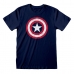 Kortarmet T-skjorte Capitán América Captain America Shield Blå Unisex