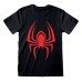 T-shirt med kortärm Spider-Man Hanging Spider Svart Unisex