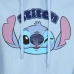 Unisex mikina s kapucí Stitch Cute Face Modrý
