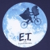 Short Sleeve T-Shirt E.T. Moon Silhouette Blue Unisex