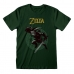 Marškinėliai su trumpomis rankovėmis The Legend of Zelda Link Pose Žalia Abiejų lyčių