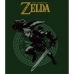 Marškinėliai su trumpomis rankovėmis The Legend of Zelda Link Pose Žalia Abiejų lyčių