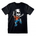T-shirt med kortärm The Simpsons Skeleton Bart Svart Unisex
