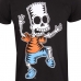 T-shirt med kortärm The Simpsons Skeleton Bart Svart Unisex