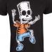 Tričko s krátkym rukávom The Simpsons Skeleton Bart Čierna Unisex
