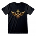 Kurzarm-T-Shirt The Legend of Zelda Hyrule Logo Schwarz Unisex