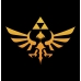 Camiseta de Manga Corta The Legend of Zelda Hyrule Logo Negro Unisex