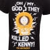 Lühikeste varrukatega T-särk South Park They Killed Kenny Must Unisex