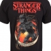 T shirt à manches courtes Stranger Things Demogorgon Upside Down Noir Unisexe