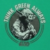 Camiseta de Manga Corta Star Wars Yoda Think Green Verde Unisex