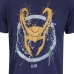 T-Shirt met Korte Mouwen Marvel Splatter Logo Blauw Uniseks