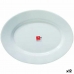 Serving Platter Bormioli Toledo White Glass Oval 34 x 26,5 x 1,8 cm (12 Units)