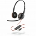 Slušalice s Mikrofonom Plantronics Blackwire C3220 Crna Crvena