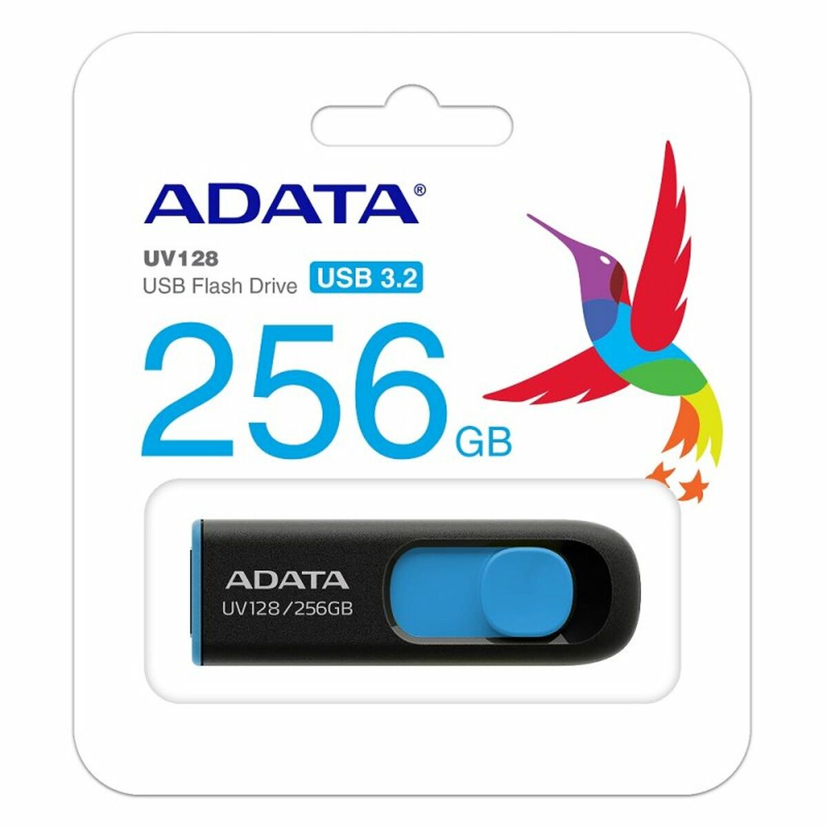 USB flash disk Adata PEN-256ADATA-UV128-B 256 GB Modrý Černý Černá/modrá