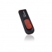 USB Memória Adata AC008-32G-RKD Fekete/Piros 32 GB