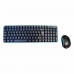 Ασύρματο Πληκτρολόγιο και Ποντίκι ELBE PTR101 Μαύρο Μπλε/Μαύρο Μαύρο/Μπλε