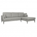 Chaise poilsio sofa DKD Home Decor Pilka Poliesteris Metalinis (240 x 160 x 85 cm)