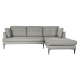 Chaise poilsio sofa DKD Home Decor Pilka Poliesteris Metalinis (240 x 160 x 85 cm)