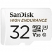 Micro SD geheugenkaart met adapter SanDisk High Endurance 32 GB