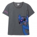 T-shirt med kortärm Dam Stitch Mörkgrå Grå