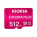 Mikro-SD Minnekort med Adapter Kioxia PLUS UHS-I C10 R98 512 GB