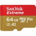 Micro-SD-Muistikortti Adapterilla SanDisk Extreme 64 GB