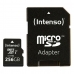 Mикро SD карта памет с адаптер INTENSO 3423492 256 GB Черен