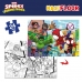 Gyermek Puzzle Spidey Kétoldalú 24 Darabok 70 x 1,5 x 50 cm (6 egység)