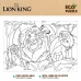 Lasten palapeli The Lion King Kaksipuolinen 24 Kappaletta 70 x 1,5 x 50 cm (12 osaa)