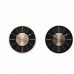 Ρολόι Τοίχου DKD Home Decor Μαύρο Χαλκός Ασημί Αλουμίνιο Πλαστική ύλη Σύγχρονη 30 x 4 x 30 cm (x2)