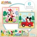 Otroške puzzle iz lesa Disney + 3 let (6 kosov)