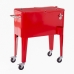 Prenosni Hladilnik Fresh Rdeča Kovina 74 x 43 x 80 cm