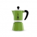 Cafetera Italiana Bialetti Rainbow Verde Metal Aluminio 60 ml