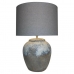 Lampada da tavolo DKD Home Decor Tela Ceramica Grigio (38 x 38 x 60 cm)