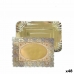 bandeja de aperitivos Algon Dourado Retangular 25,5 x 35 x 2 cm Descartável (48 Unidades)