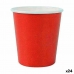 Pohárkészlet Algon Eldobható Préselt Papír Piros 20 Darabok 120 ml (24 egység)