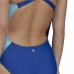 Damen Badeanzug Adidas Colorblock Blau