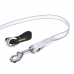 Dog Lead Flexi Glam Composition with Swarovski crystals 3 m White S
