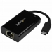 Мрежови адаптер USB C Startech US1GC30PD Gigabit Ethernet Черен